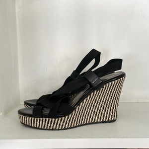 Charles by Charles David black and beige wedges SIZE 9